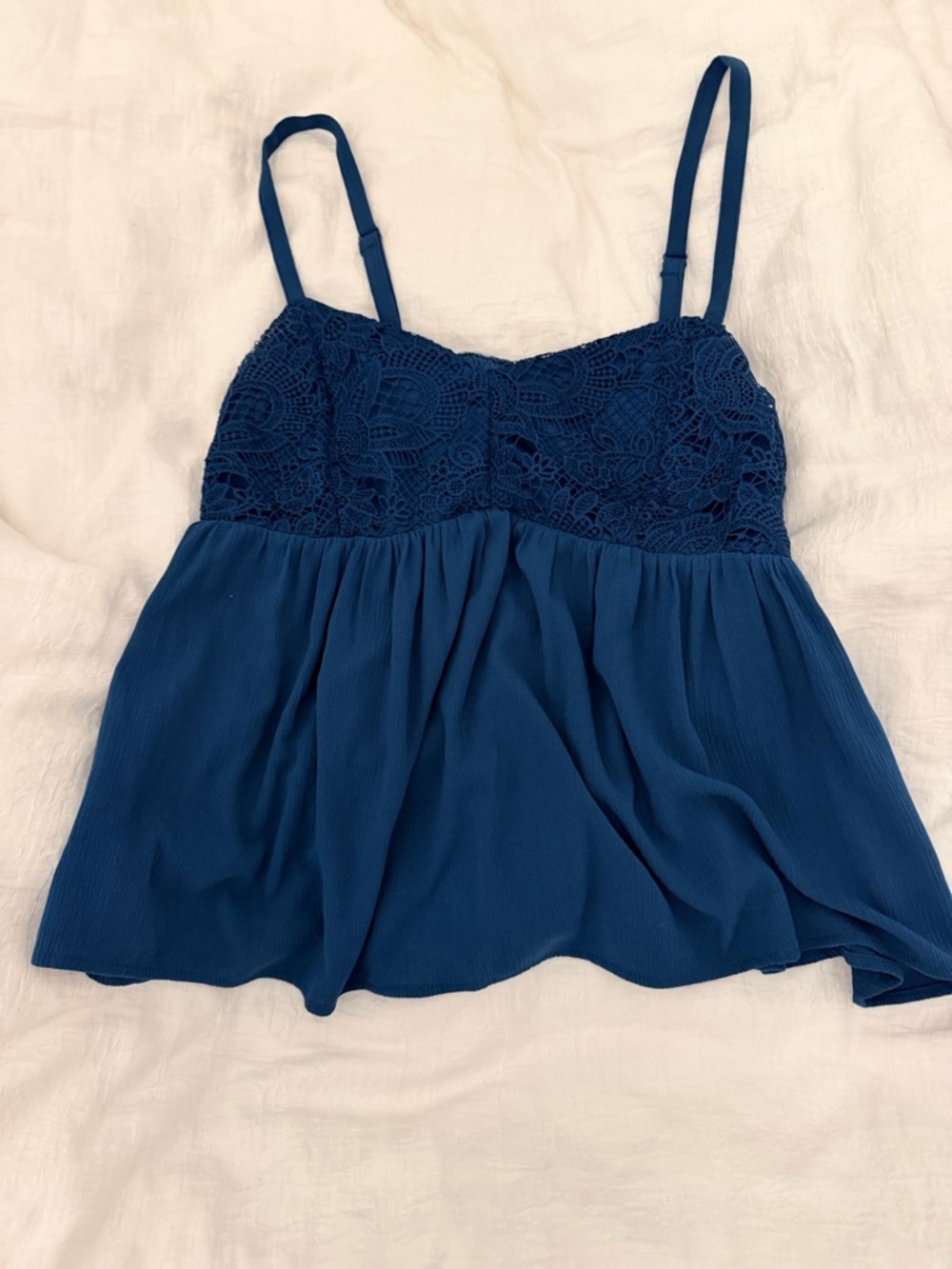 torrid Navy Lace Bodice Spaghetti Strap Camisole